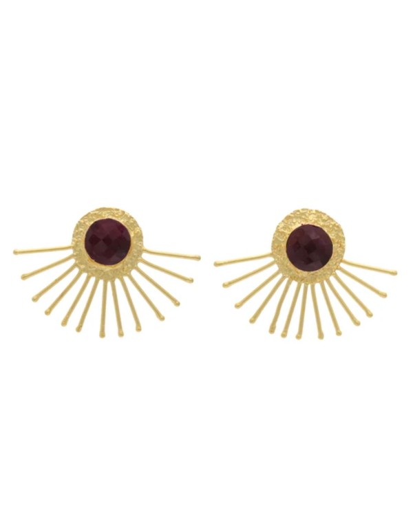 Boucles d'oreilles de fête avec éclairs et pierres de...