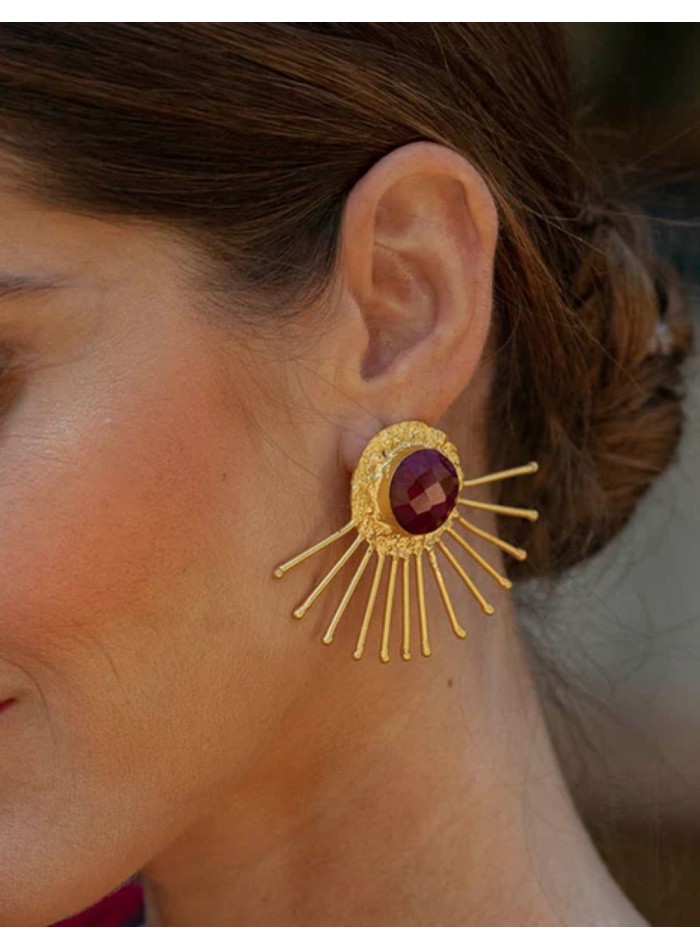 Boucles d'oreilles de fête avec éclairs et...