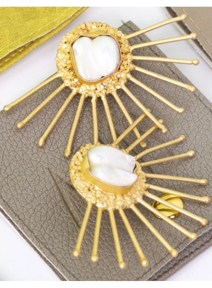 Boucles D'oreilles Cerceau Bambou - Design Exagéré - Alliage Galvanisé - Pour Femmes