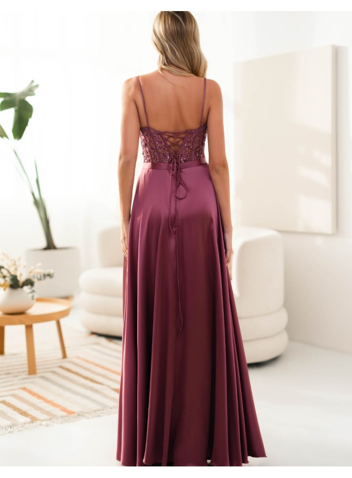 Long dress for guest with thin straps and...