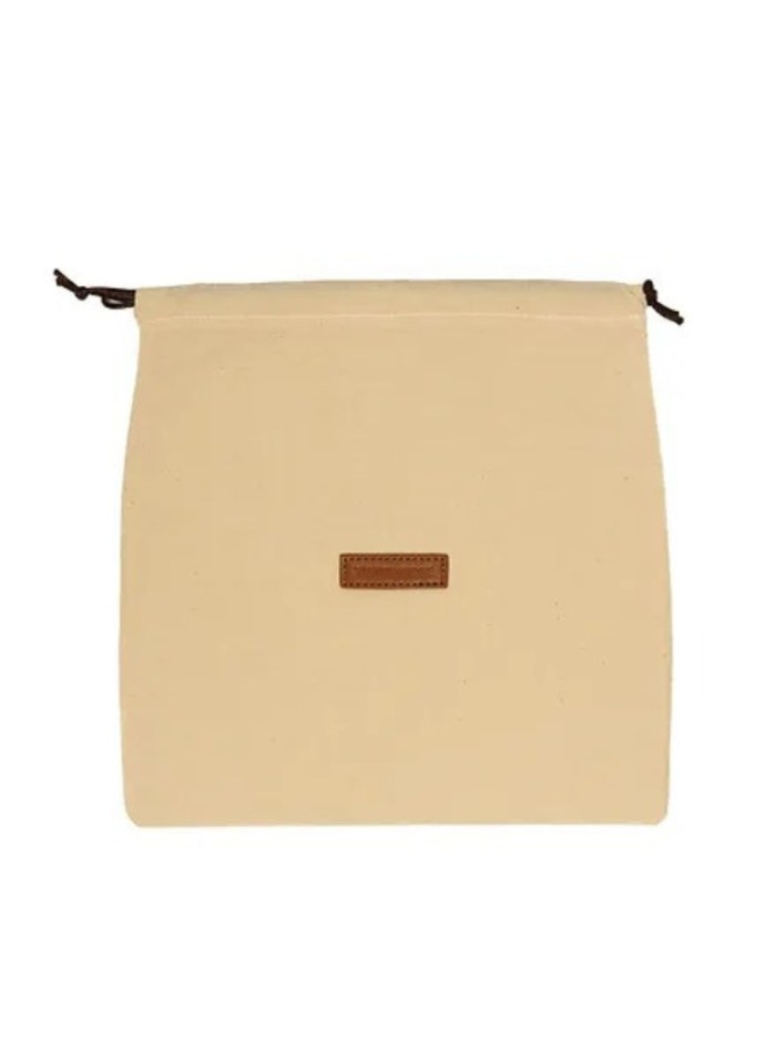 Bolso de mano caramelo con bolsa interior de tela