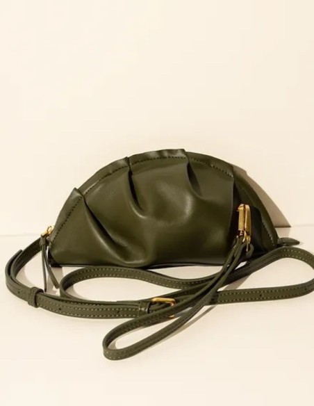 Bolso mini de mano verde kaki con doble asa Bolso mini de mano verde kaki con doble asa