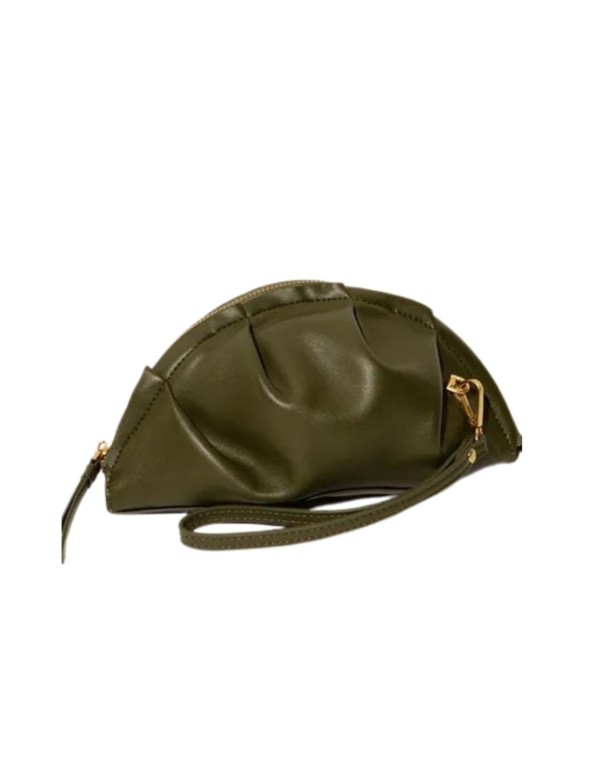 Bolso mini de mano verde kaki