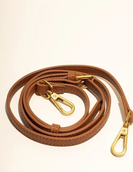 Bolso mini de mano caramelo en forma de gyoza