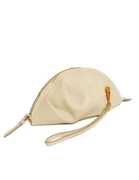 Ivory gyoza-shaped mini hand bag