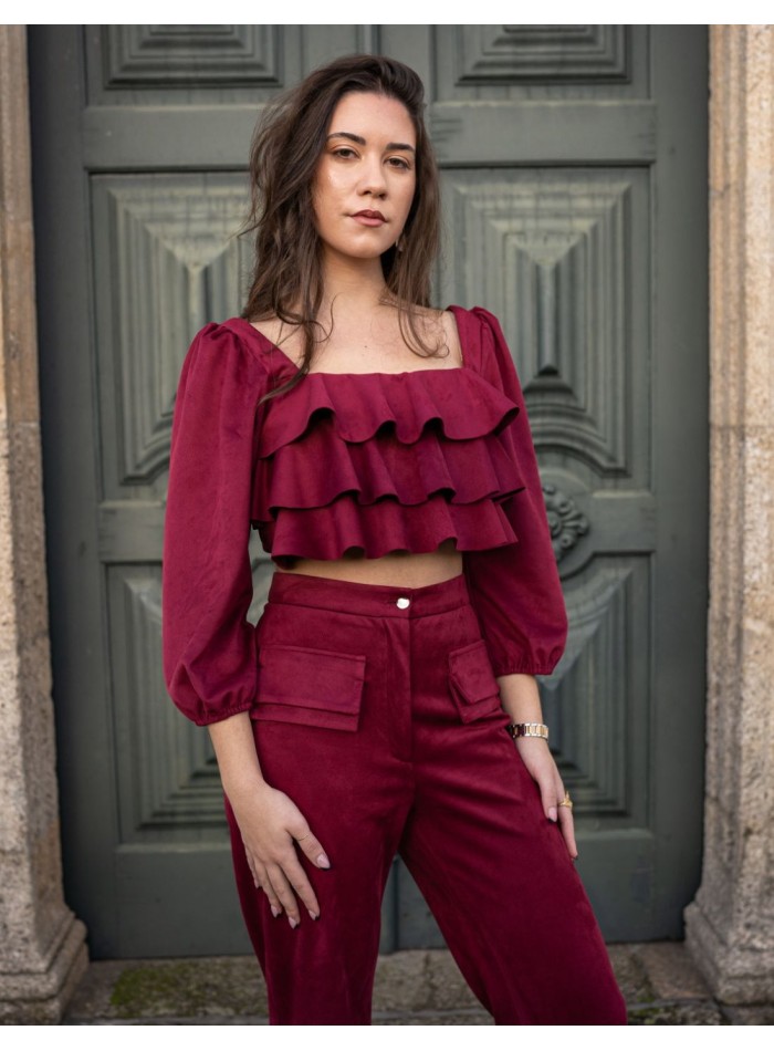 Tenue de soirée avec pantalon long et haut à...