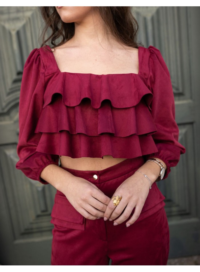 Tenue de soirée avec pantalon long et haut à...