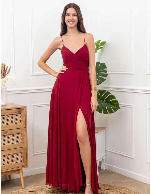 Vestido de fiesta largo de casa con la espalda abierta 2