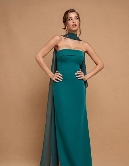 Vestido largo verde esmeralda para invitada de boda Vestido largo verde esmeralda para invitada de boda