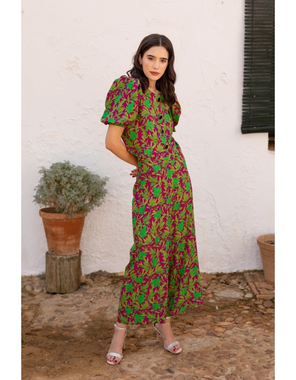 Conjunto dos piezas top y pantalón ancho estampado