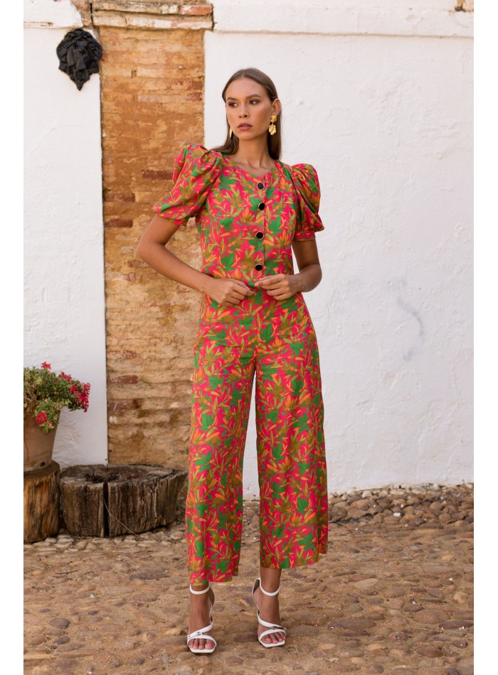 Floral print top and pants set