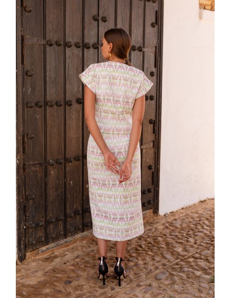 Ethnic two-piece ethnic top and midi skirt set