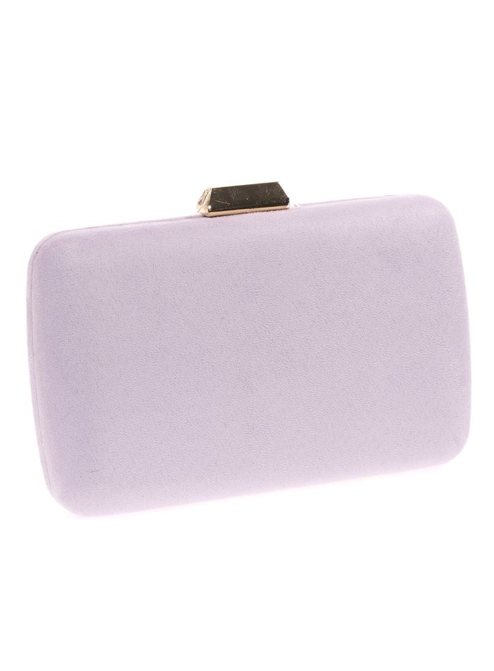 Suede handbag with chain