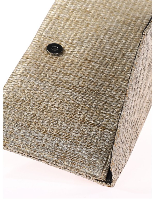 Cartera de fiesta de rafia rectangular 2