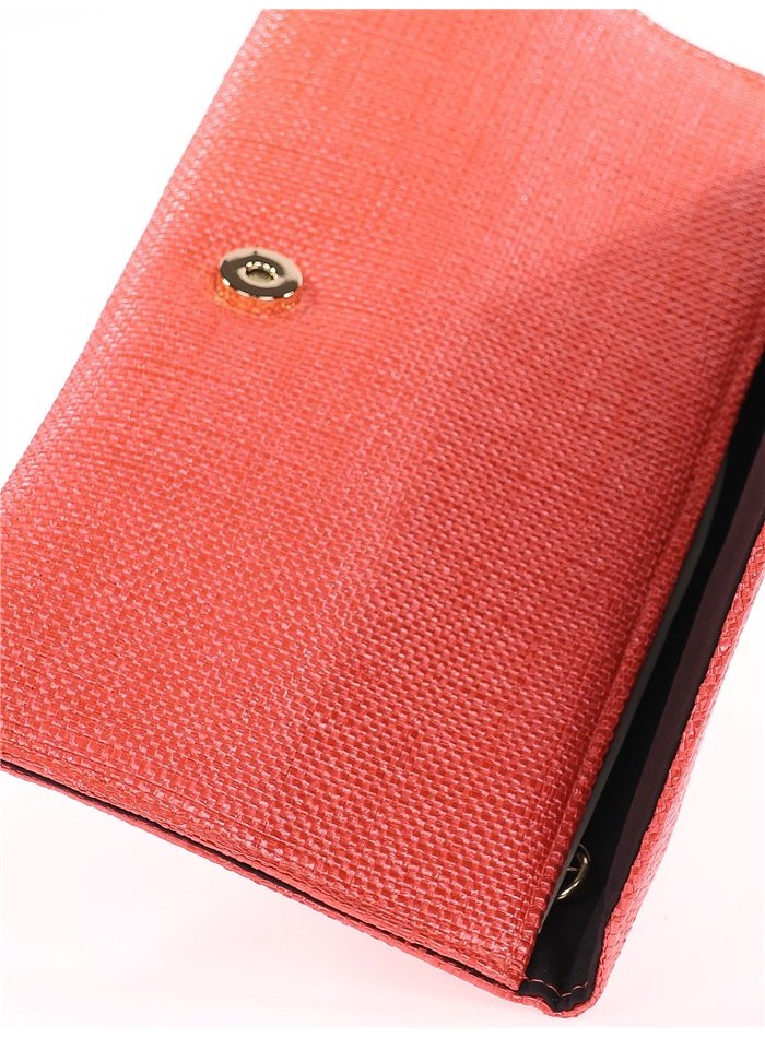 Rectangular raffia clutch bag