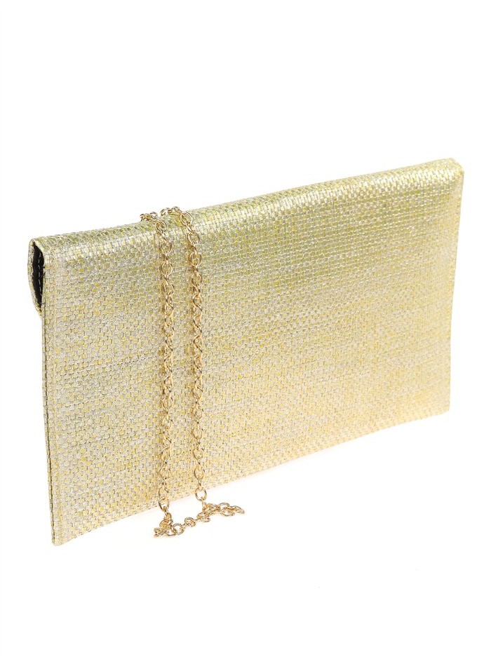 Rectangular raffia clutch bag