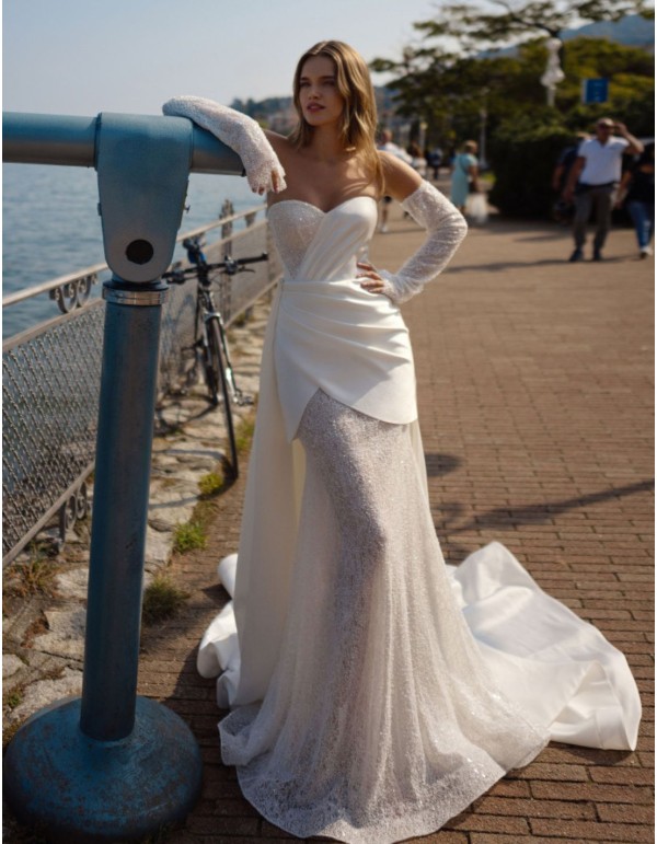 Vestido de novia escote corazón