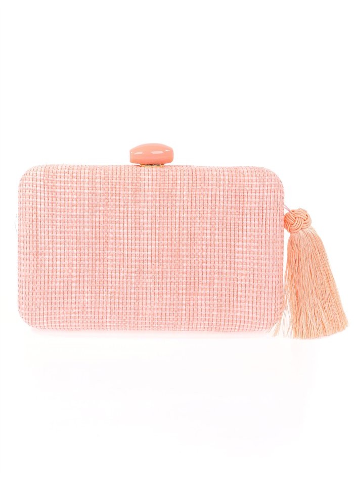 Sac de fête en raphia avec pompon fait à la main