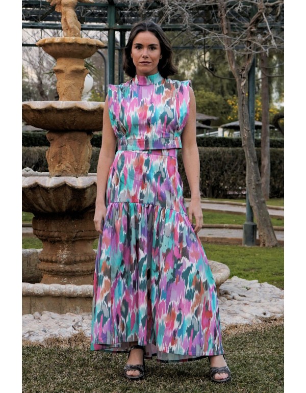 Falda larga de vuelo para invitada 2