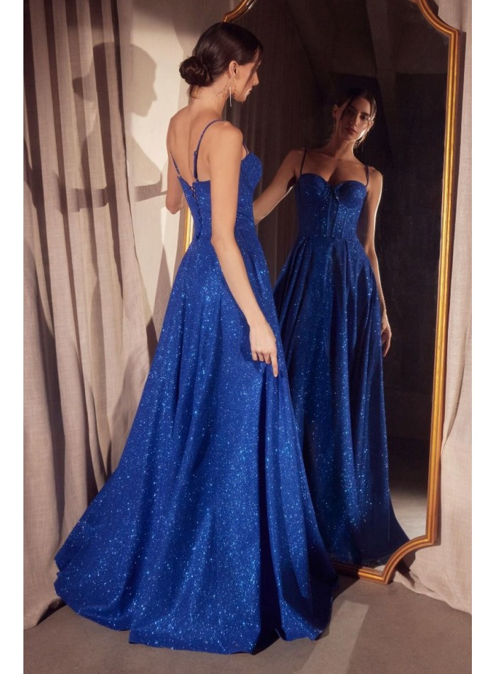 Vestido de invitada deslumbrante para bodas y eventos especiales azul