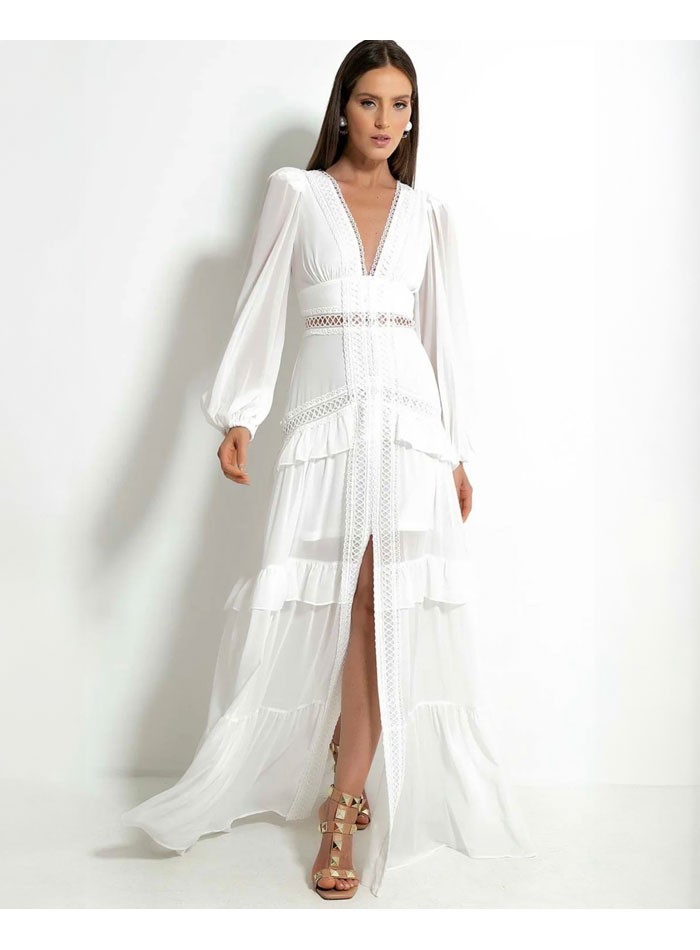 Longue robe d'invité boho