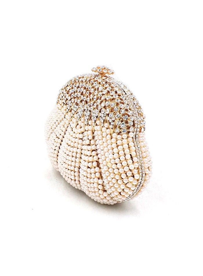 Shell clutch bag with embellished stars special events