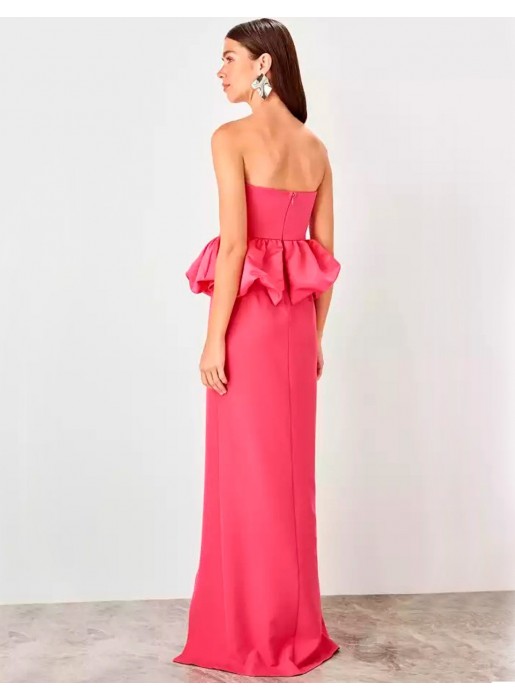 fushia maxi dress