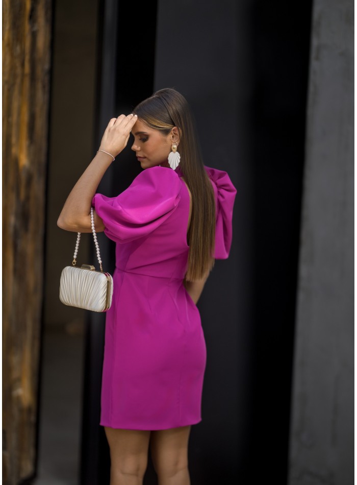 Vestido corto buganvilla con cuello