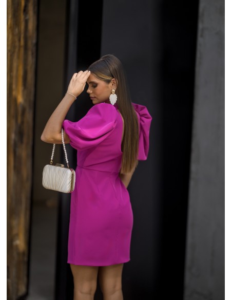 Vestido corto buganvilla con cuello