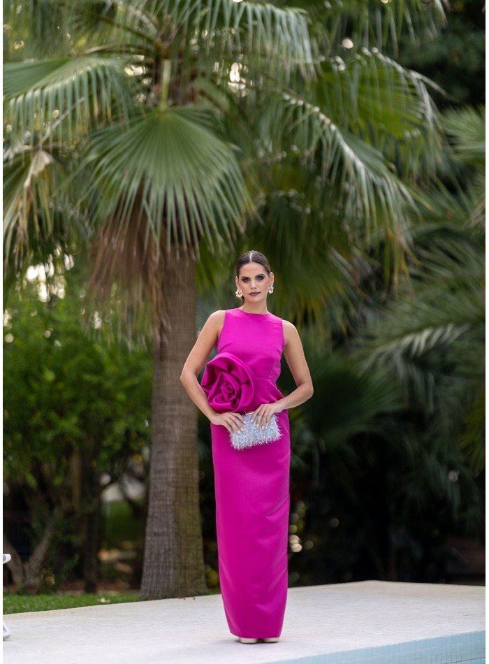 Bougainvillea structured guest dress