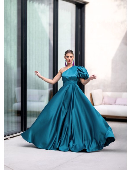 Robe d'invité structurée turquoise