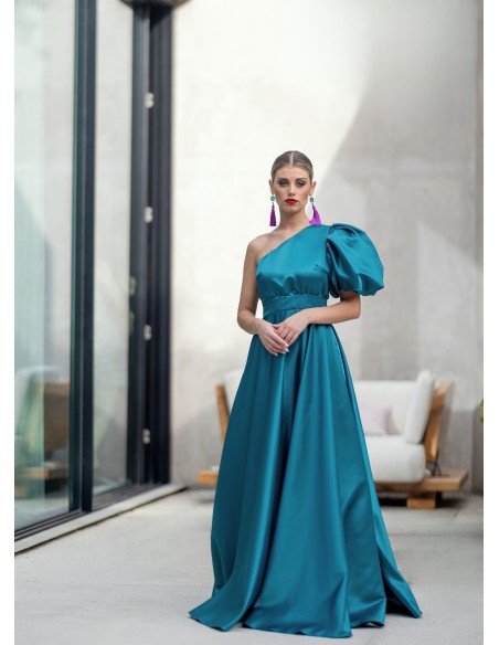 Robe d'invité structurée turquoise