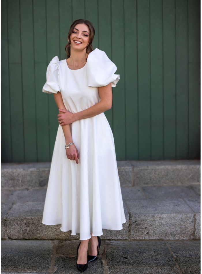 VESTIDO MIDI BLANCO