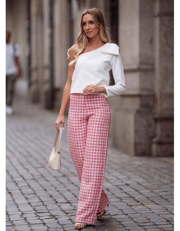 Pink tweed pants