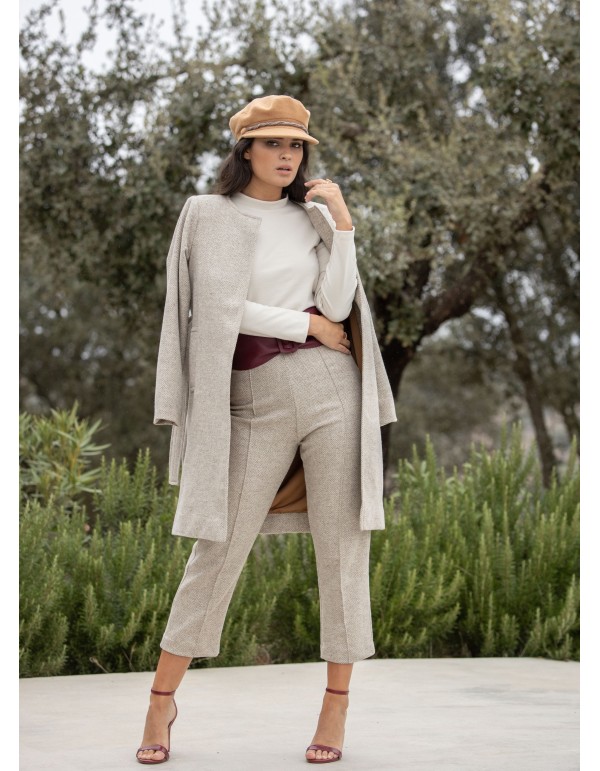 Pantalon long beige avec poches 2