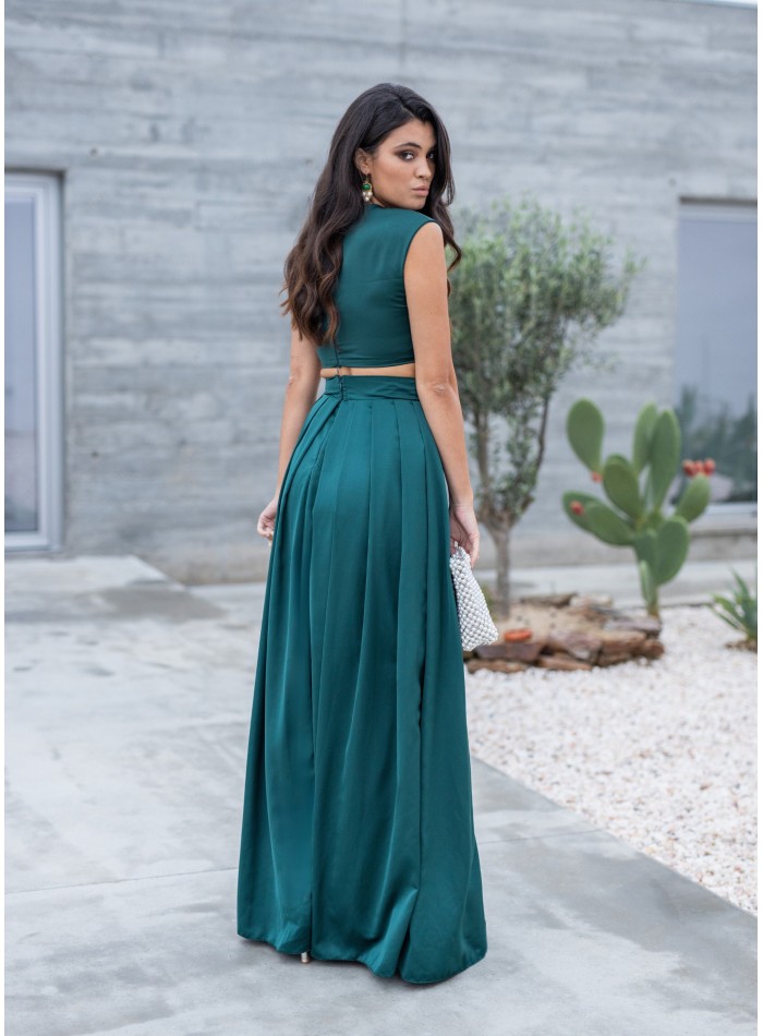 Top sans manches crop vert