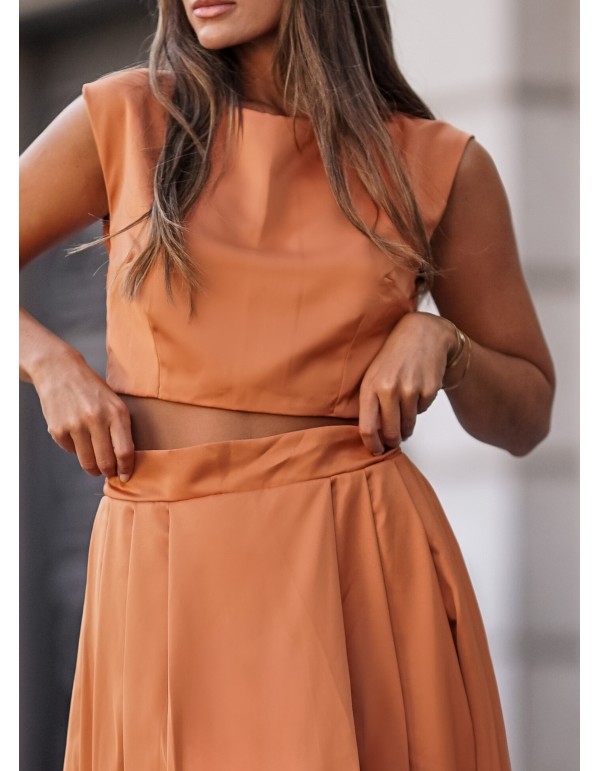 Terracotta party crop-top 2