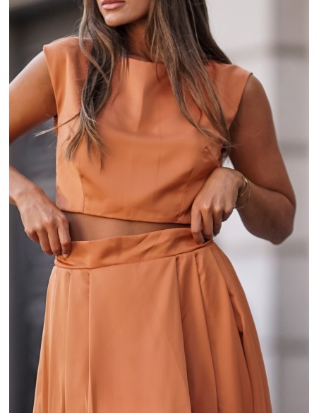 Terracotta party crop-top