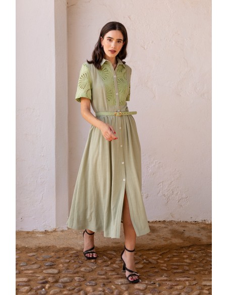 vestido verde midi vestido verde midi