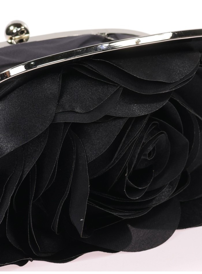 Sac de fête en satin avec fleur