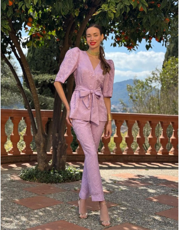 Top and pants set with puffed sleeves 2