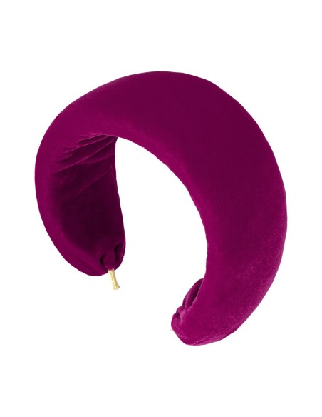 Bandeau de fête violet en velours de soie