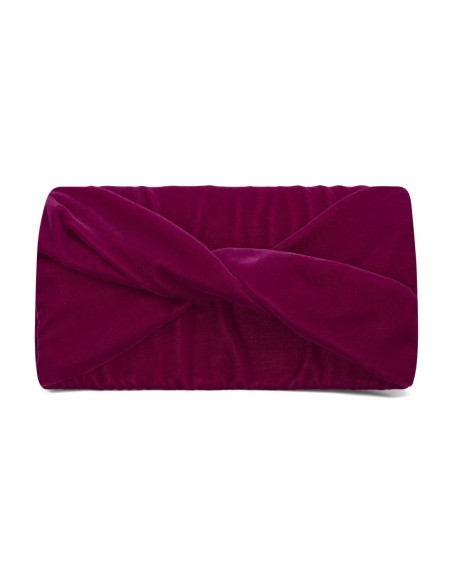 Pochette nouée en velours violet