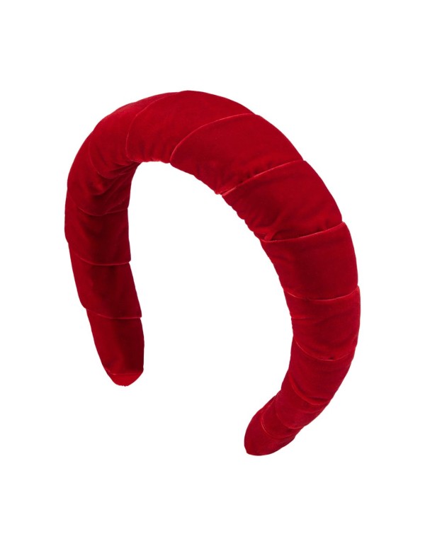 Bandeau de fête rouge avec velours entrelacé