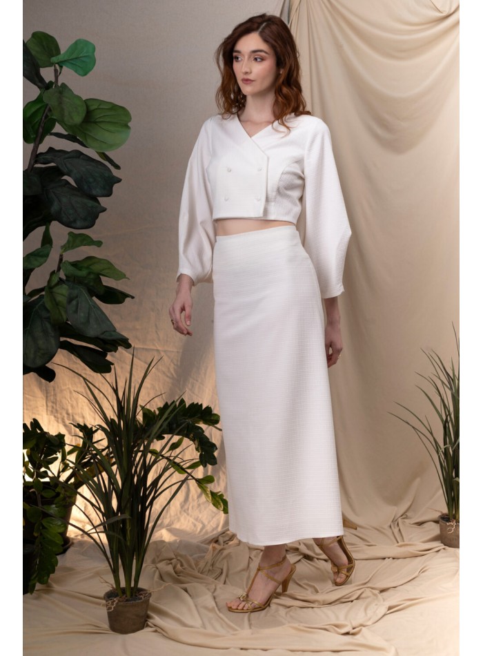 Jupe de fête midi évasée et brute