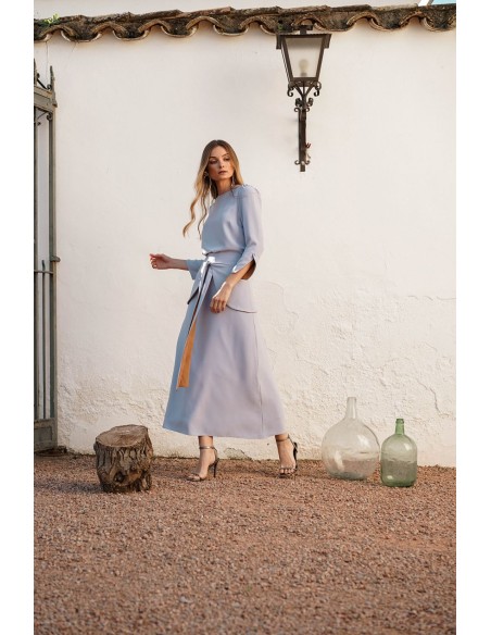 Top en color lavanda con detalle de puños Top en color lavanda con detalle de puños