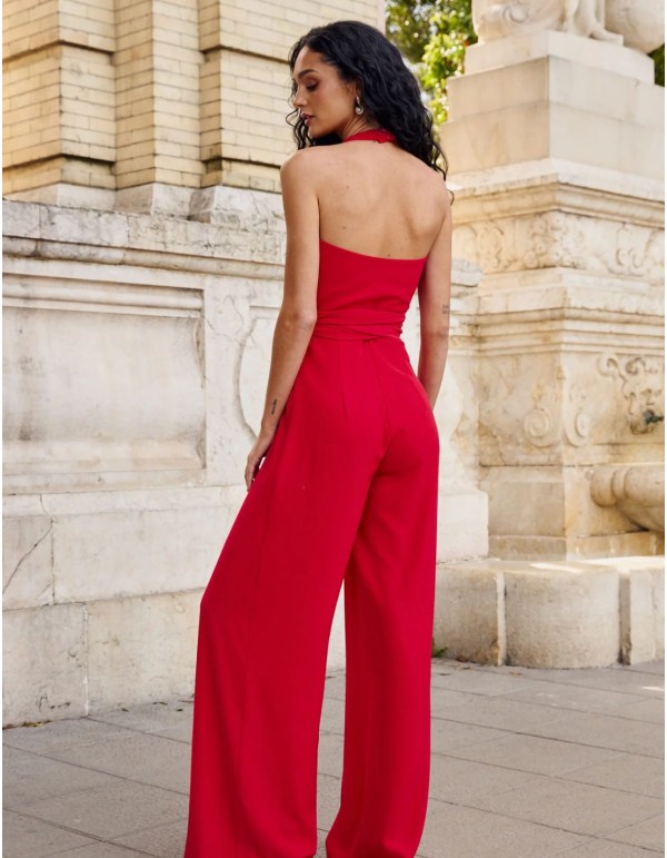 copy of Black elephant foot long jumpsuit with halter... 2