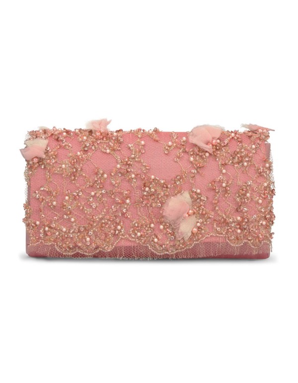 Pink bag with rhinestone details