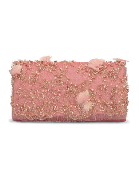 Pink bag with rhinestone details