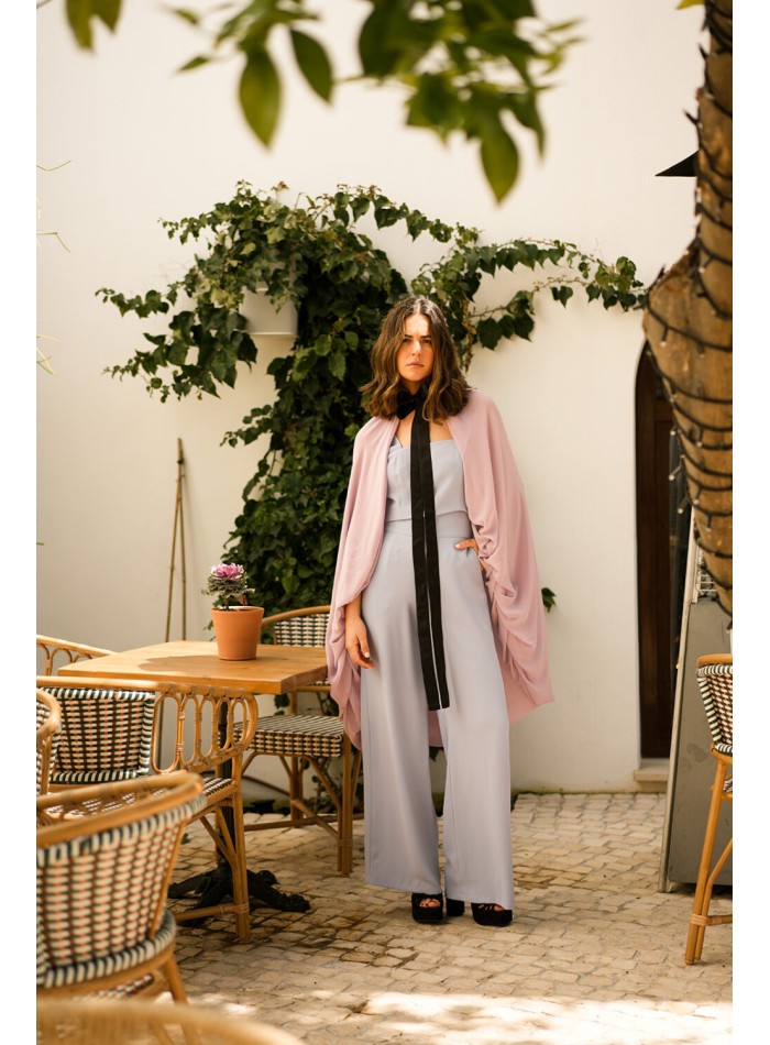 Pantalón largo recto lavanda con bolsillos para ocasiones especiales